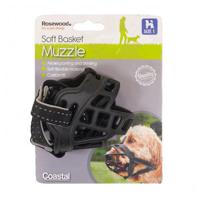 Rosewood Training Softbasket Muzzle Black Size 3