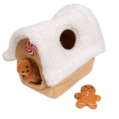 Pet Brands Festivegingerbread House Hide And Seek Toy