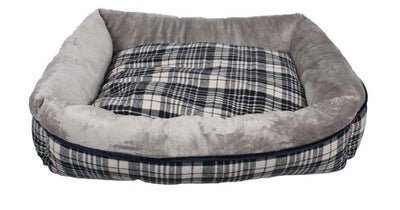 Dream Paws Check Pet Sofa Bed Large L78 X W60 X H16cm