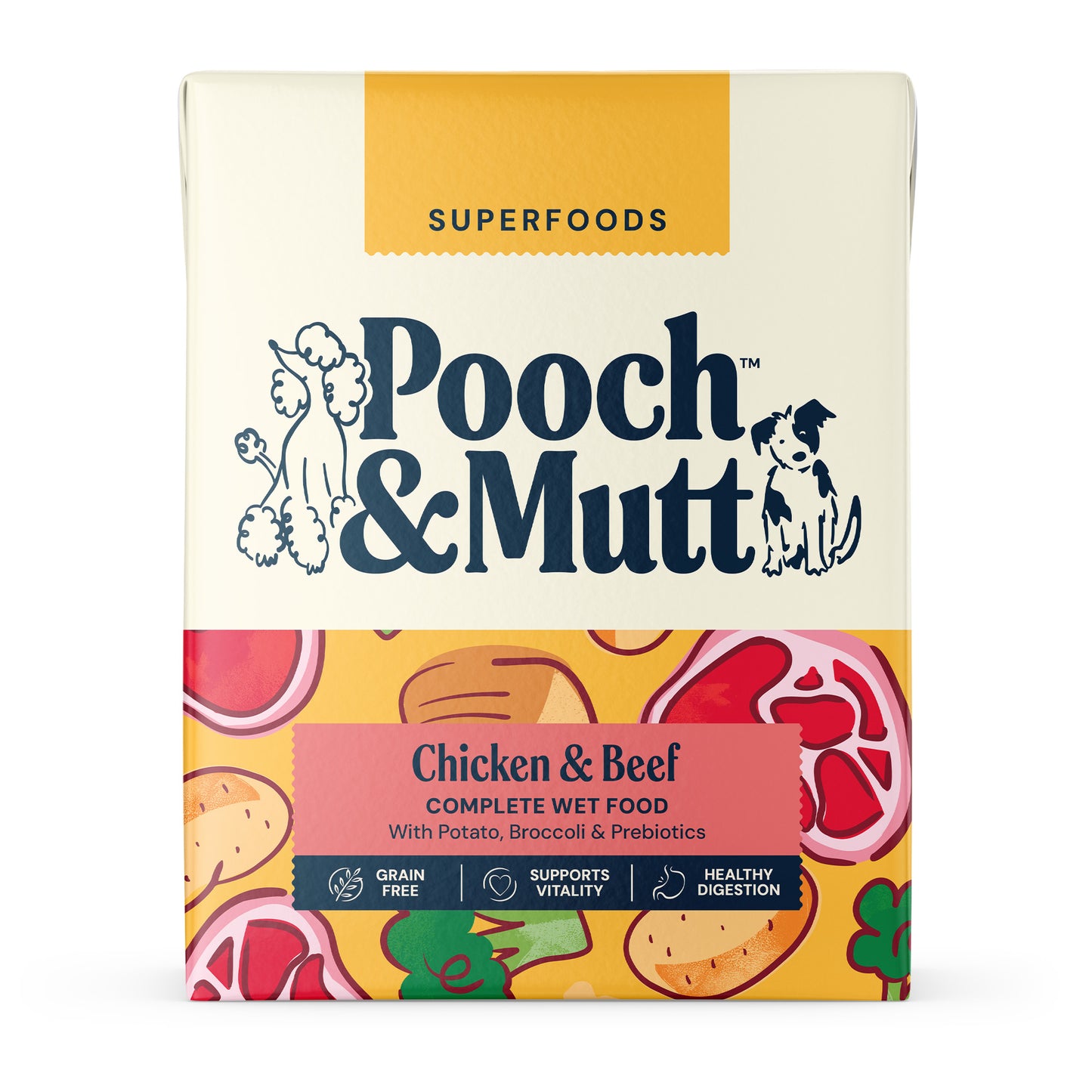 Pooch & Mutt Chicken & Beef Wet Food Carton 375g