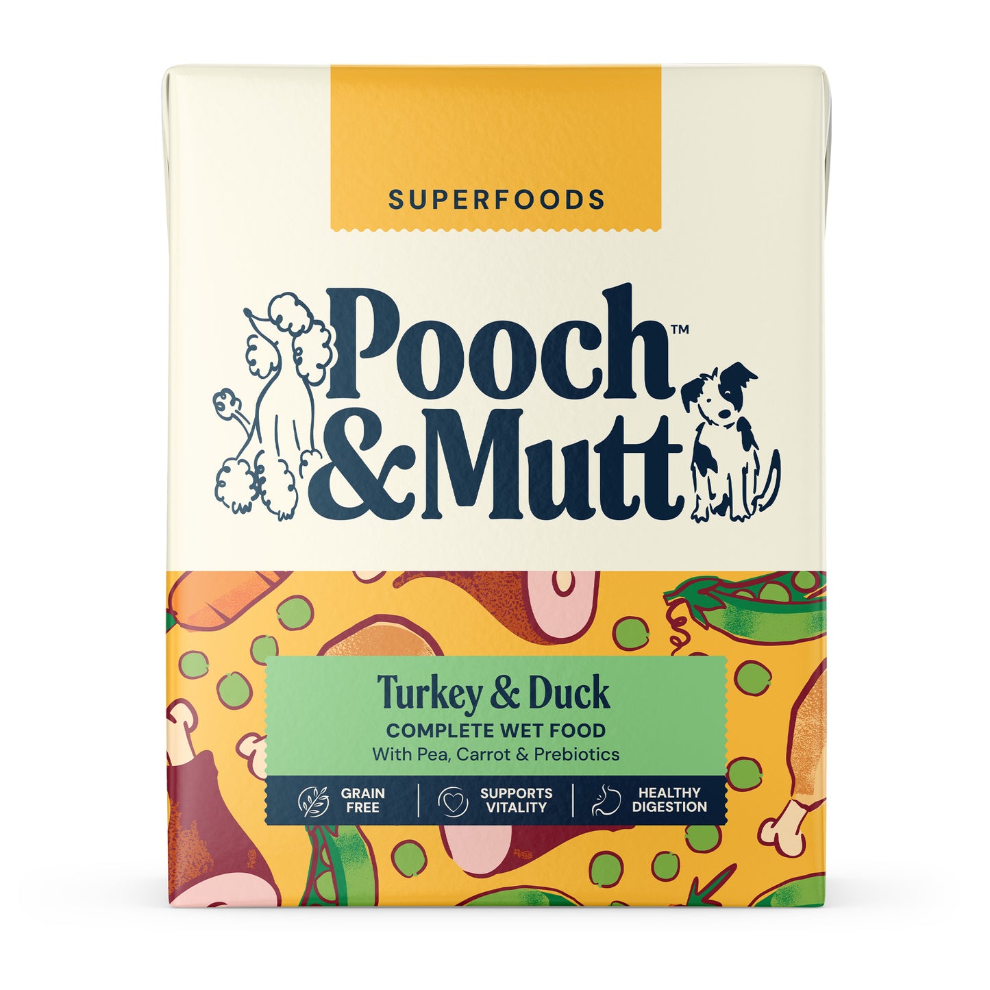 Pooch & Mutt Turkey & Duck Wet Food Carton 375g