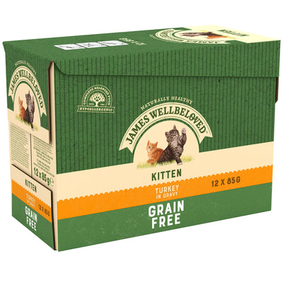 James Wellbeloved Grain Free Adult Cat Wet Food Pouch Chicken in Jelly 12x85g