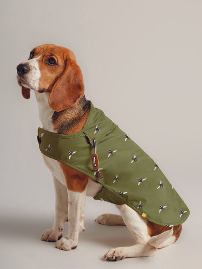 Joules Water Resistant Raincoat Olive Bee Print Med 45cm