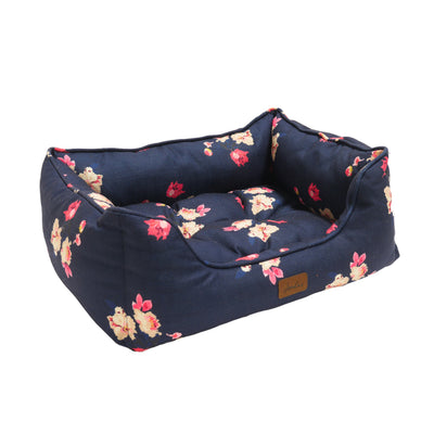Joules Let Sleeping Dogs Lie Box Bed Floral Print Medium 69x52x25cm