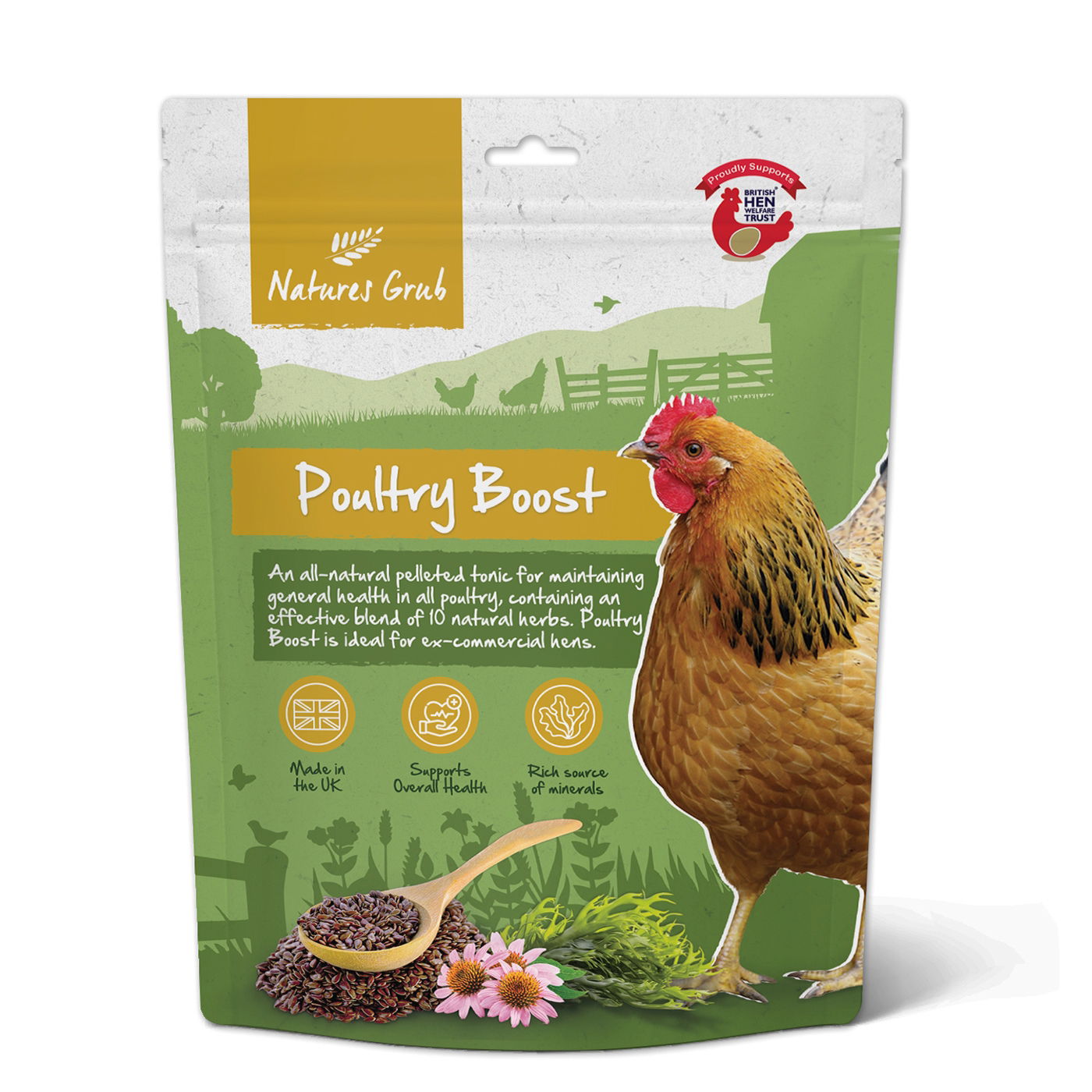Natures Grub Poultry Boost Pelleted Herbal Tonic 400g
