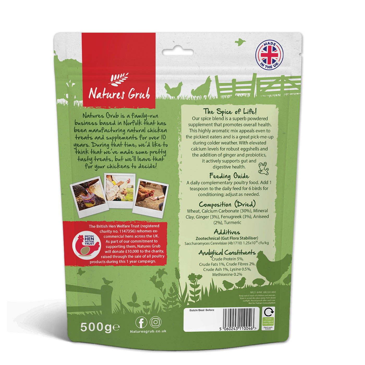 Natures Grub Spice Blend With Probiotics 500g