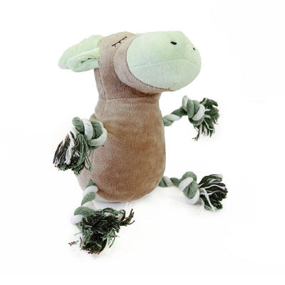 Pet Brands Starry Nights Plush Moose With Rope Legs