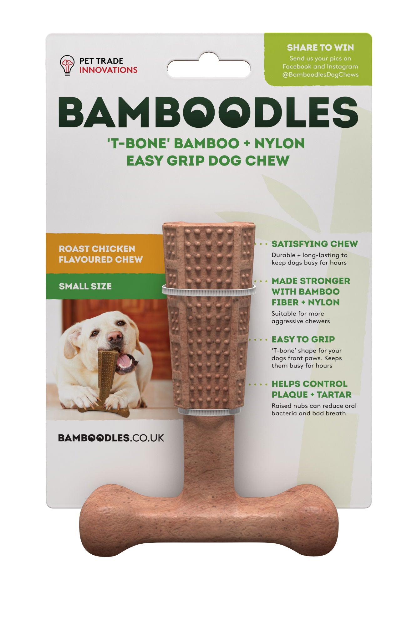 Bamboodles T-bone Chicken Flavour Small 4"