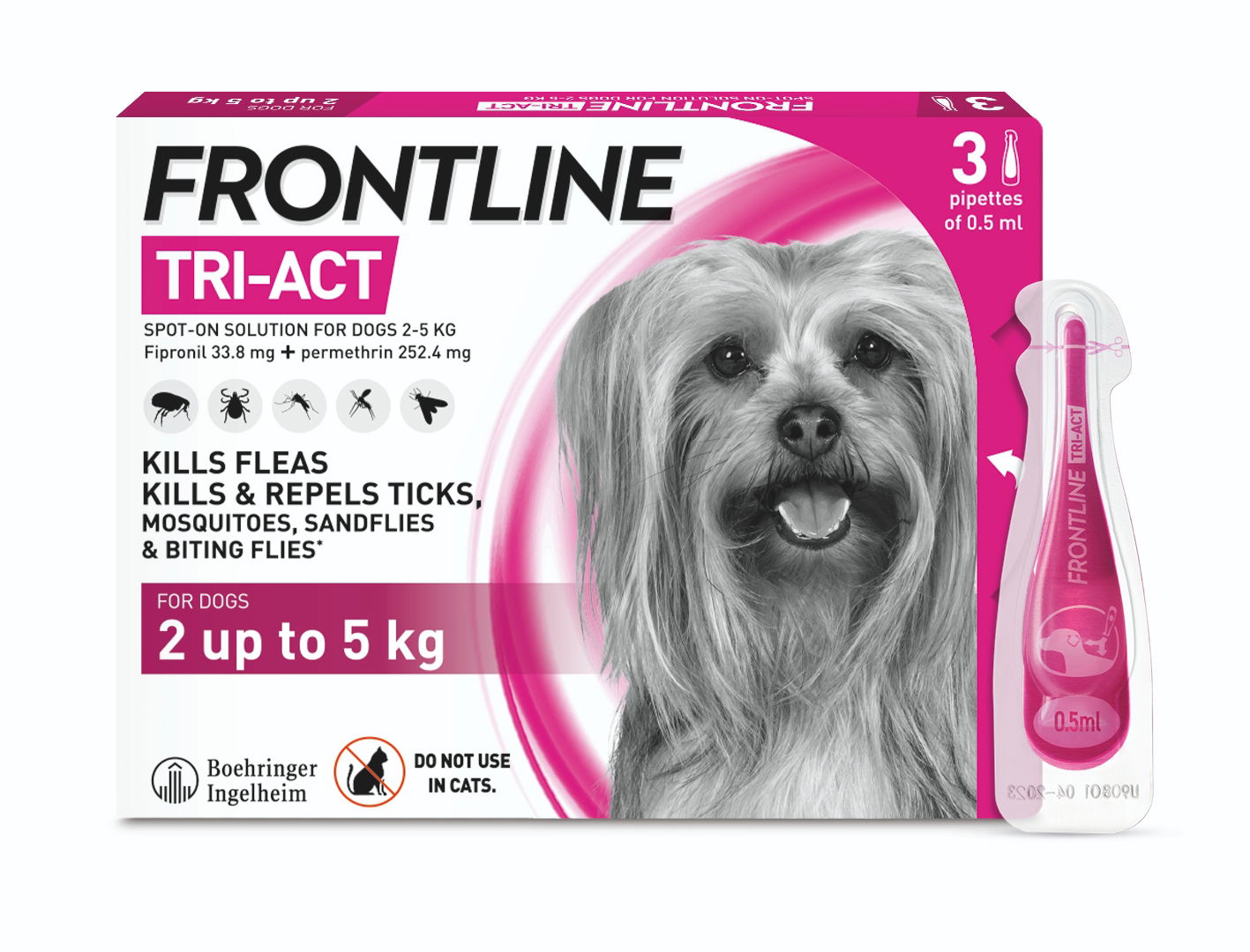 Frontline Tri-act XSml Dog 2-5kg 3 Pipettes