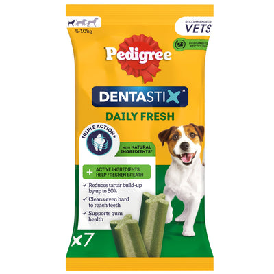 PEDIGREE DENTASTIX Fresh Adult Small Dog Treats 7 x Dental Sticks 110g