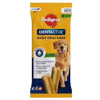 PEDIGREE DENTASTIX Daily Dental Chews Large Dog Treat 4 Sticks