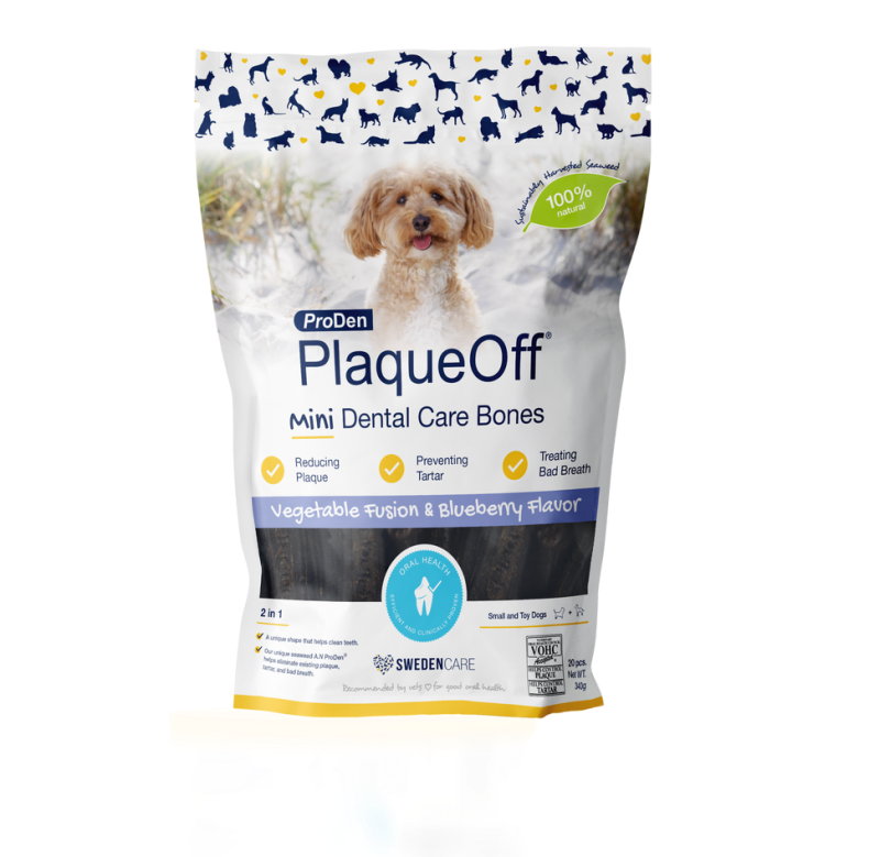 Proden Plaqueoff Mini Dental Bones Veg & Blueberry 340g