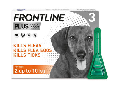 Frontline Plus Spot On Small Dog 2-10kg 3 Pipettes