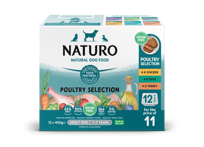 Naturo Adult Variety Pack Grain Free Tray 12x400g
