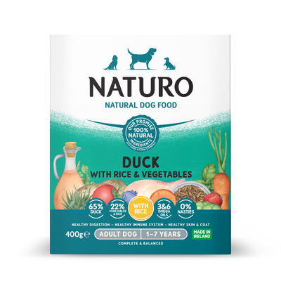 Naturo Adult Duck & Rice With Veg Tray 400g