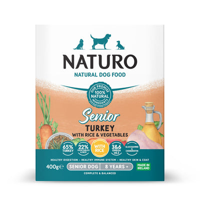 Naturo Senior Turkey & Rice With Veg Tray 400g