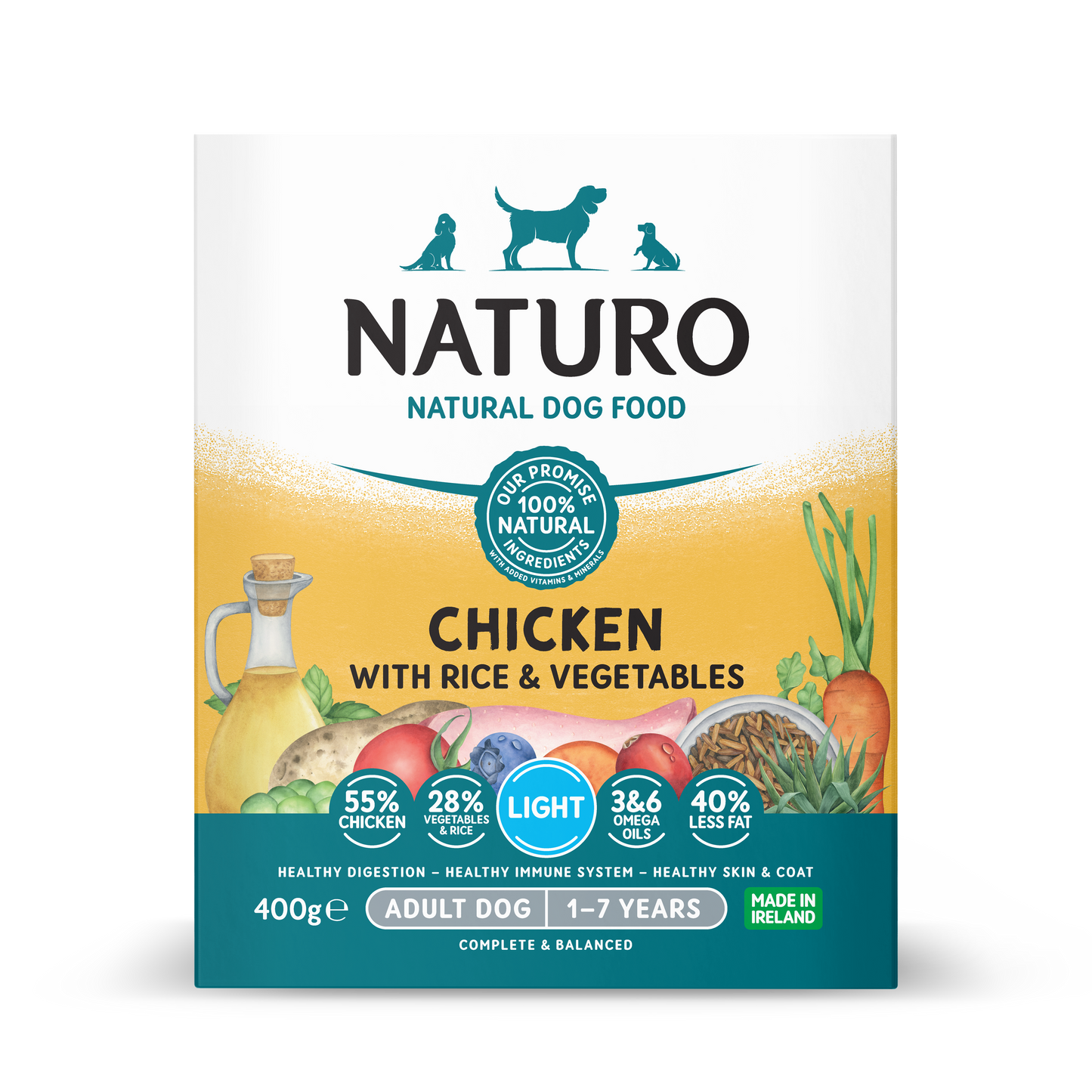 Naturo Light Chicken & Rice With Veg Tray 400g