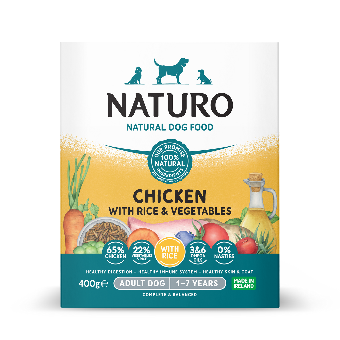 Naturo Chicken & Rice With Veg Tray 400g