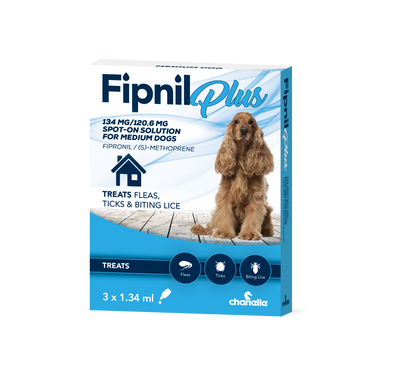 Fipnil Plus 134mg Med Dog 3's