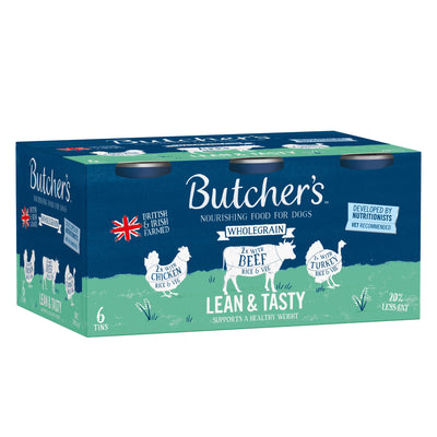 Butcher's Lean & Tasty Low Fat Dog Food Cans 6x390g