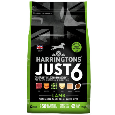 Harrington's Dog Just 6 Dry Lamb 2kg