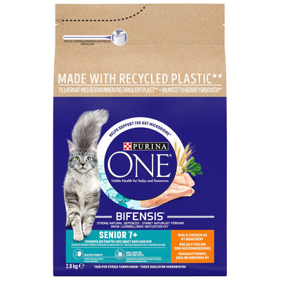 Purina One Senior Dry Cat Food Chicken 2.8kg