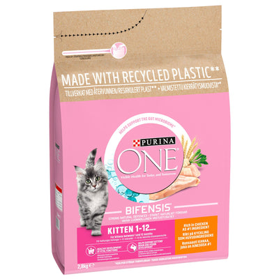 Purina One Kitten Food Chkn & W/Grain 2.8kg