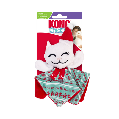 KONG Holiday Crackles Santa Kitty