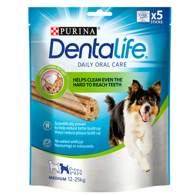 Purina Dentalife Daily Medium Dog Chews Treat 115g  5 Pack