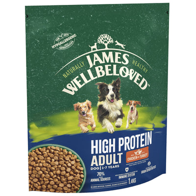 James Wellbeloved High Protein Grain Free Adult Dry Dog Food Chicken & Turkey 1.4kg