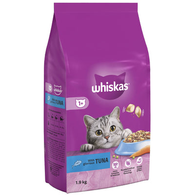 WHISKAS 1+ Tuna Adult Dry Cat Food 1.9kg