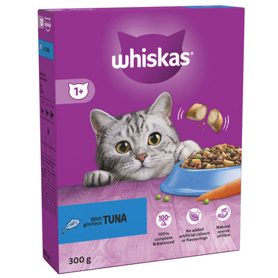 WHISKAS 1+ Tuna Adult Dry Cat Food 300g