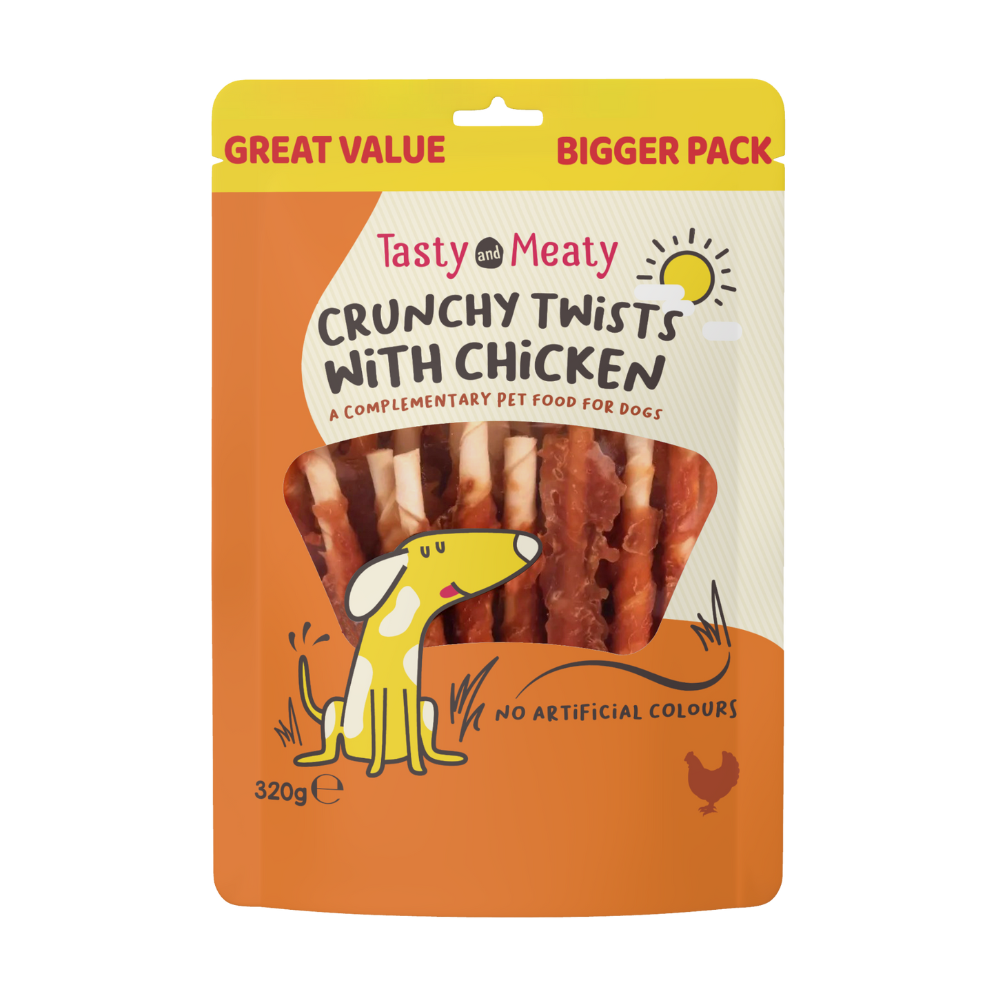 Tasty & Meaty Chewy Twists With Chicken 320g