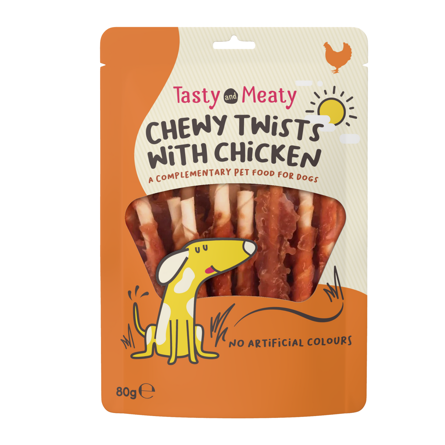 Tasty & Meaty Chewy Twists With Chicken 80g