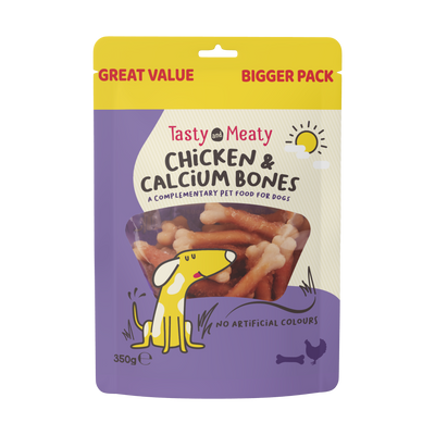 Tasty & Meaty Chicken & Calcium Bones  350g