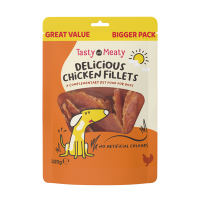Tasty & Meaty Chewy Chicken Fillets 320g