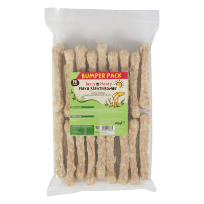 Tasty & Meaty Fresh Breath Bonies Bumper Pack Mint Flav 18 Pack