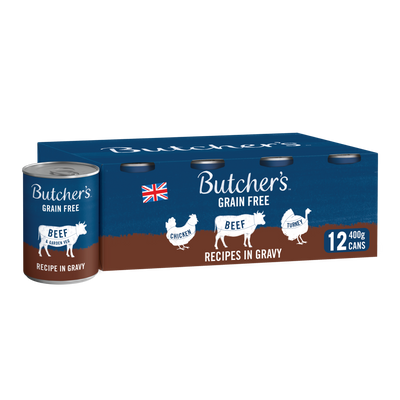 Butcher's Recipes in Gravy Dog Food Tins - 12 x 400g