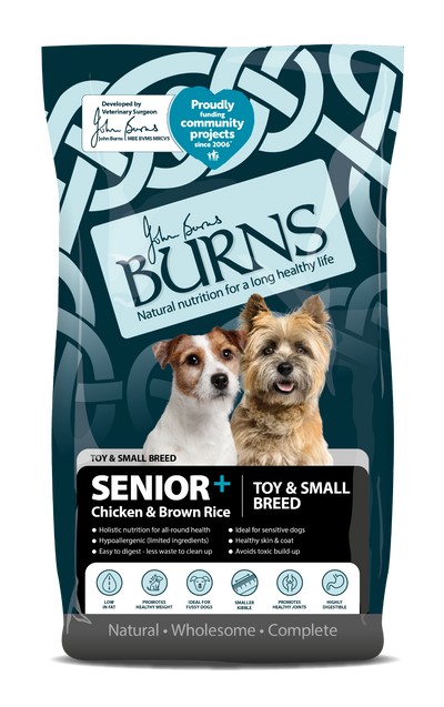 Burns Senior+ Dry Dog Food - Chicken & Brown Rice 12kg