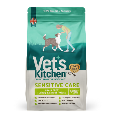 Vet's Kitchen Sensitive Care Grain Free Senior Dry Dog Food Turkey & Sweet Potato 2.2kg
