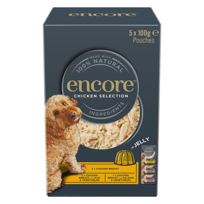 Encore Delxe Colectn Adt Wet Dog Pch Chk Select jly 5x100g