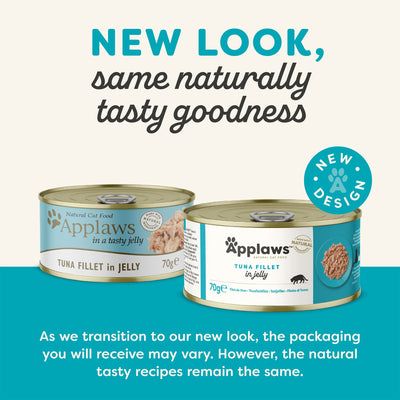 Applaws Adult Wet Cat Food - Tuna Fillet in Jelly 24 x 70g