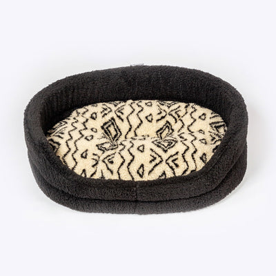 Fleece Neutral Geometric Slumber Bed 30"