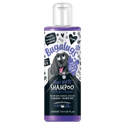 Bugalugs Maxi White Whitening Dog Shampoo 250ml