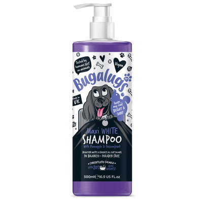 Bugalugs Maxi White Whitening Dog Shampoo  500ml