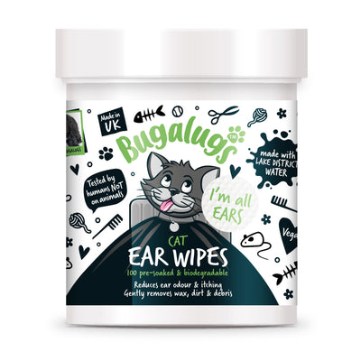 Bugalugs Soothing Cat Ear Wipes (100 pre soaked Bio Wipes)