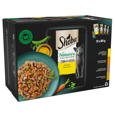 SHEBA Nature's Collection Adult Cat Food Poultry in Jelly 12 x 85g Pouch