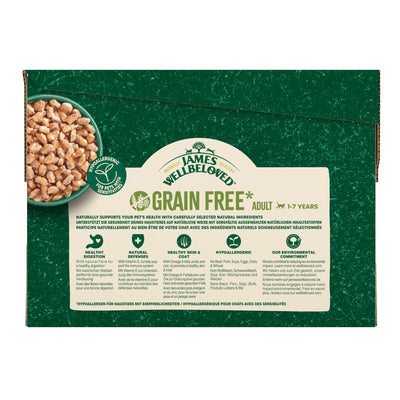 James Wellbeloved Grain Free Adult Cat Wet Food Pouch Salmon in Gravy 12x85g