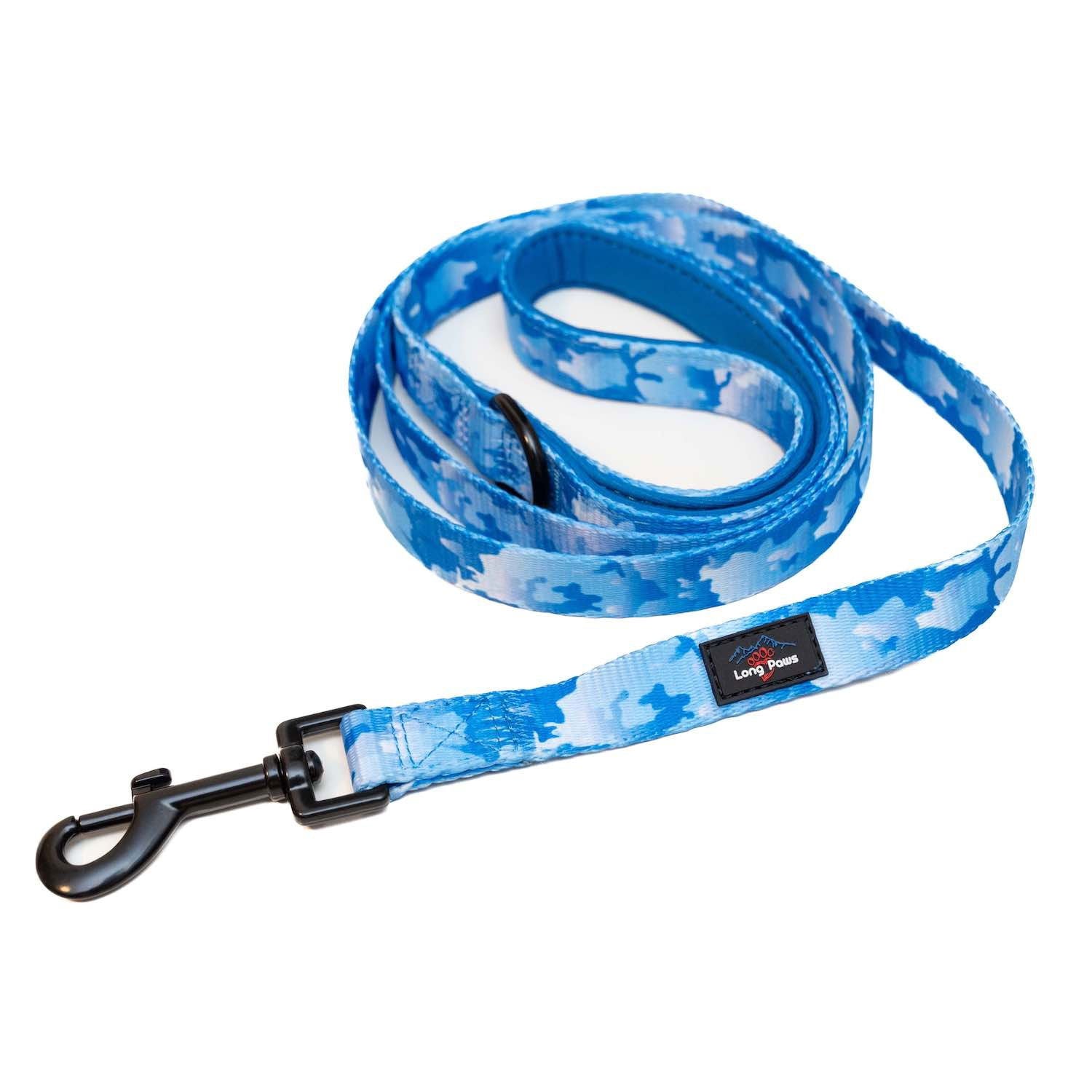 Long Paws - Funk The Dog Lead-Blue Camo  M
