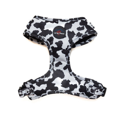 Long Paws - Funk the Dog Harness-Cow Print  Med